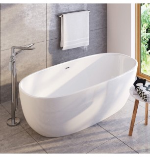 Baignoire ovale 170 cm en acrylique autoportante - Montain