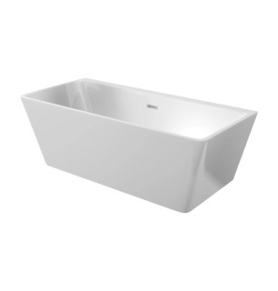 Baignoire acrylique rectangulaire autoportante 160 cm - Giasyn