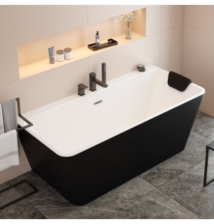 Appui-tête de baignoire en polyuréthane noir - Confort et ergonomie