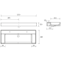 Lavabo en porcelaine blanche avec support latéral 121x46 cm - Trento Lavabo en porcelaine blanche avec support latéral 121x46 cm - Trento
