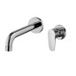 Mélangeur lavabo mural en laiton chromé 19 cm - Alba | série Jacuzzi Mélangeur lavabo mural en laiton chromé 19 cm - Alba | série Jacuzzi