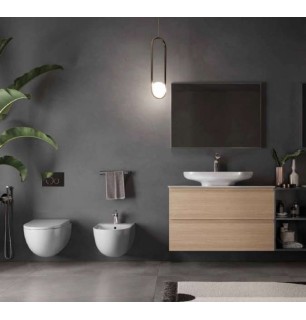 Bidet mural en céramique blanc alpin 52x38 cm - Des | Rak Ceramics