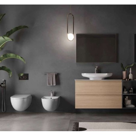 Bidet mural en céramique blanc alpin 52x38 cm - Des | Rak Ceramics