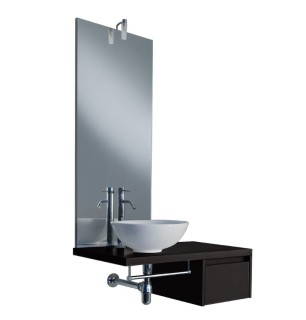 Meuble avec lavabo modèle Milano - Dimensions : 90x45x50 cm - Couleur : Blanc