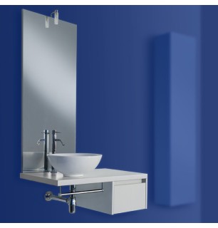 Armoire avec lavabo modèle Milano - Dimensions : 90x45x50 cm - Couleur : Wenge