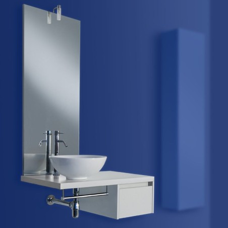 Armoire avec lavabo modèle Milano - Dimensions : 90x45x50 cm - Couleur : Wenge