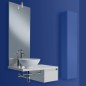 Armoire avec lavabo modèle Milano - Dimensions : 90x45x50 cm - Couleur : Wenge
