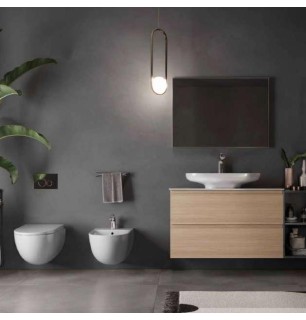 WC suspendu en céramique blanc alpin 52x38 cm - Des | Rak Ceramics