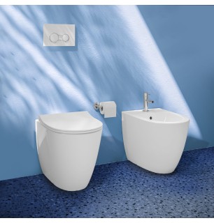 Paire de sanitaires encastrés de la série Sento - Couleur : Blanc