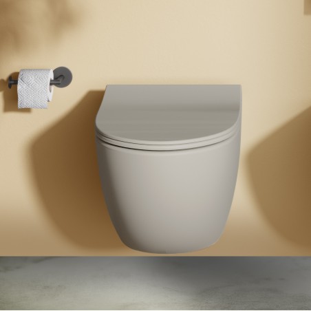 WC suspendu Sento avec siège softclose inclus - Couleur : Blanc mat