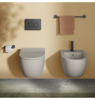 WC suspendu Sento avec siège softclose inclus - Couleur : Noir mat