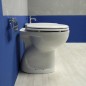 Toilette surélevée blanche accessible aux seniors sans siège - Confort et accessibilité Toilette surélevée blanche accessible aux seniors sans siège - Confort et accessibilité