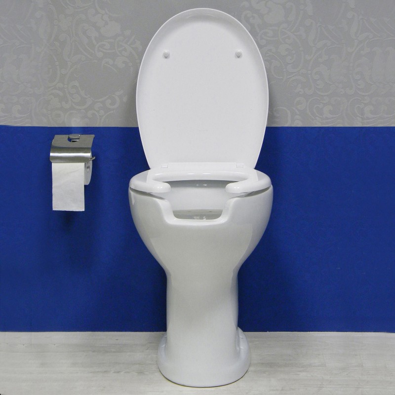 WC handicapé blanc à ouverture frontale - Siège exclu WC handicapé blanc à ouverture frontale - Siège exclu
