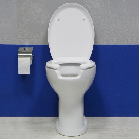 WC pour handicapés à ouverture frontale - Blanc, sans siège