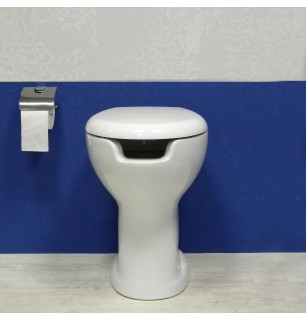 WC handicapé blanc à ouverture frontale - Siège exclu