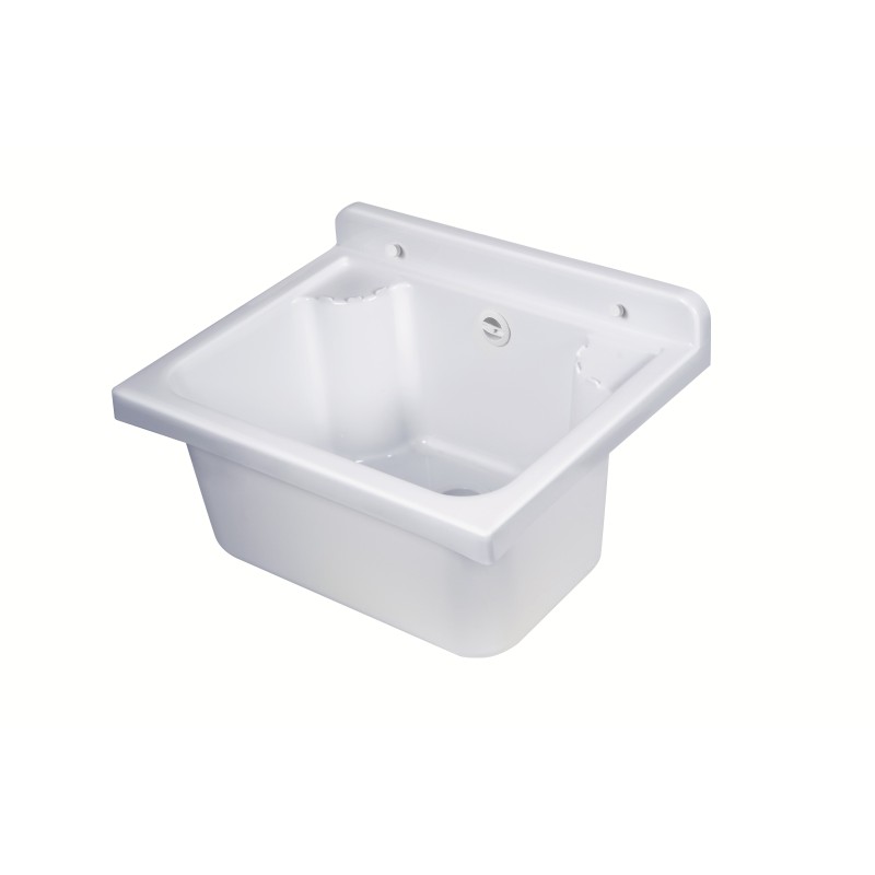 Barre murale en polypropylène blanc avec porte-savon 42x34x21 cm Barre murale en polypropylène blanc avec porte-savon 42x34x21 cm