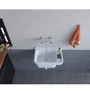 Support mural en polypropylène 60x34x21 avec porte-savon - BuyBath