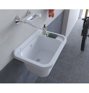 Support mural en polypropylène 60x34x21 avec porte-savon - BuyBath