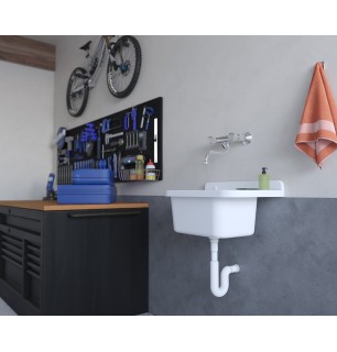 Support mural en polypropylène 60x34x21 avec porte-savon - BuyBath