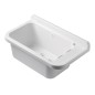 Barre murale en polypropylène blanc avec porte-savon 60x34x21 cm Barre murale en polypropylène blanc avec porte-savon 60x34x21 cm