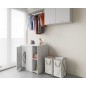 Armoire de rangement pour lave-linge avec portes et étagère latérale blanc Armoire de rangement pour lave-linge avec portes et étagère latérale blanc