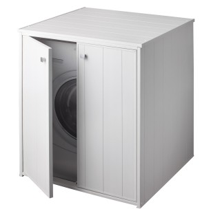 Armoire étanche pour lave-linge XXL - Portes magnétiques | BuyBath