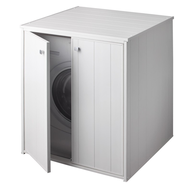 Armoire étanche pour lave-linge XXL avec portes magnétiques 77x71x94H cm Armoire étanche pour lave-linge XXL avec portes magnétiques 77x71x94H cm