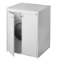 Armoire blanche pour lave-linge avec portes magnétiques 70x60x94H cm Armoire blanche pour lave-linge avec portes magnétiques 70x60x94H cm