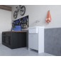 Lavabo blanc peu encombrant 55x34x80H cm avec vasque et vidange Lavabo blanc peu encombrant 55x34x80H cm avec vasque et vidange