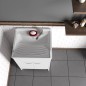 Lavabo en PVC blanc avec bonde autonettoyante et vidange 60x50x85H cm Lavabo en PVC blanc avec bonde autonettoyante et vidange 60x50x85H cm