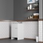 Lavabo en PVC blanc avec bonde autonettoyante et vidange 45x50x85H cm Lavabo en PVC blanc avec bonde autonettoyante et vidange 45x50x85H cm