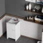 Lavabo en PVC blanc avec bonde autonettoyante et vidange 45x50x85H cm Lavabo en PVC blanc avec bonde autonettoyante et vidange 45x50x85H cm