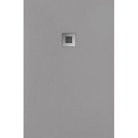 Receveur de douche en résine couleur ciment 70x100 cm avec grille et bonde - Showey