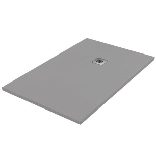 Receveur de douche Showey 75x120 cm en béton avec grille et écoulement
