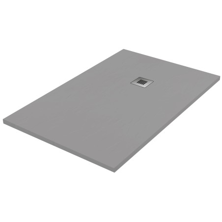 Receveur de douche Showey 75x120 cm en béton avec grille et écoulement