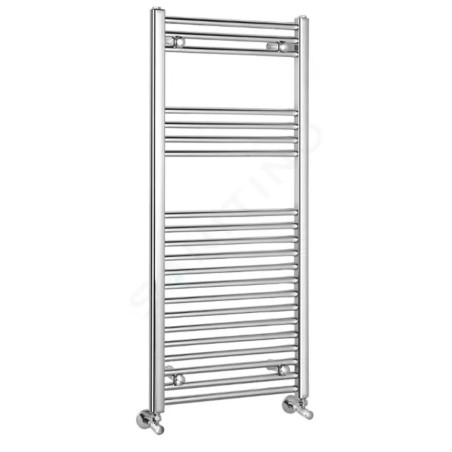 Radiateur sèche-serviettes de salle de bains 112x50 cm chromé avec raccords standard - Aly