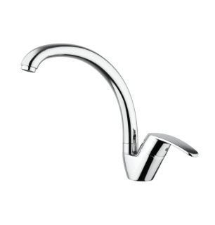 Mélangeur de cuisine avec bec orientable en laiton - Ofelia | Piralla