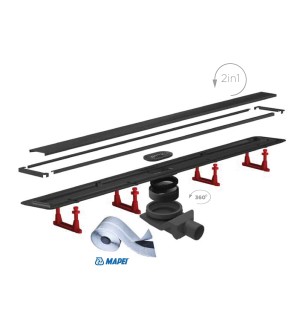 Confluo Primo Compact Line trunking - Taille : 75 cm - Couleur : Noir mat