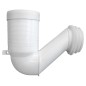 Coude 90° pour WC mural avec fixation blanche Coude 90° pour WC mural avec fixation blanche