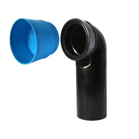 Coude de sortie des toilettes à 90° avec prise de chantier - pratique et durable