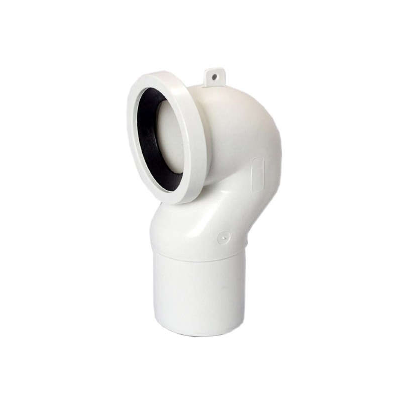 Coude de toilette col de cygne Ø90 mm rigide couleur blanc Coude de toilette col de cygne Ø90 mm rigide couleur blanc