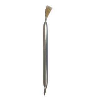 Brosse et grattoir pour braseros de poêles à pellets
