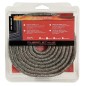 Joint tressé en verre noir 8x8 mm pour poêles et cheminées Joint tressé en verre noir 8x8 mm pour poêles et cheminées