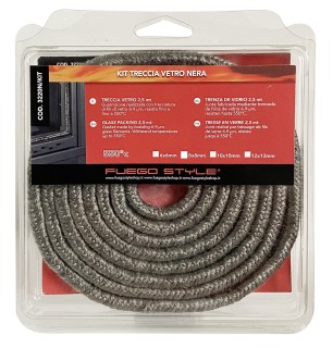 Joint en verre noir 10x10 mm pour poêles et cheminées - BuyBath