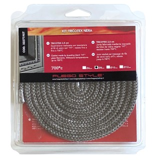 Joint Tricotex Black 8 mm pour poêles et cheminées - BuyBath