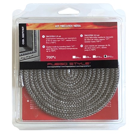 Joint Tricotex Black 12 mm pour poêles et cheminées - BuyBath