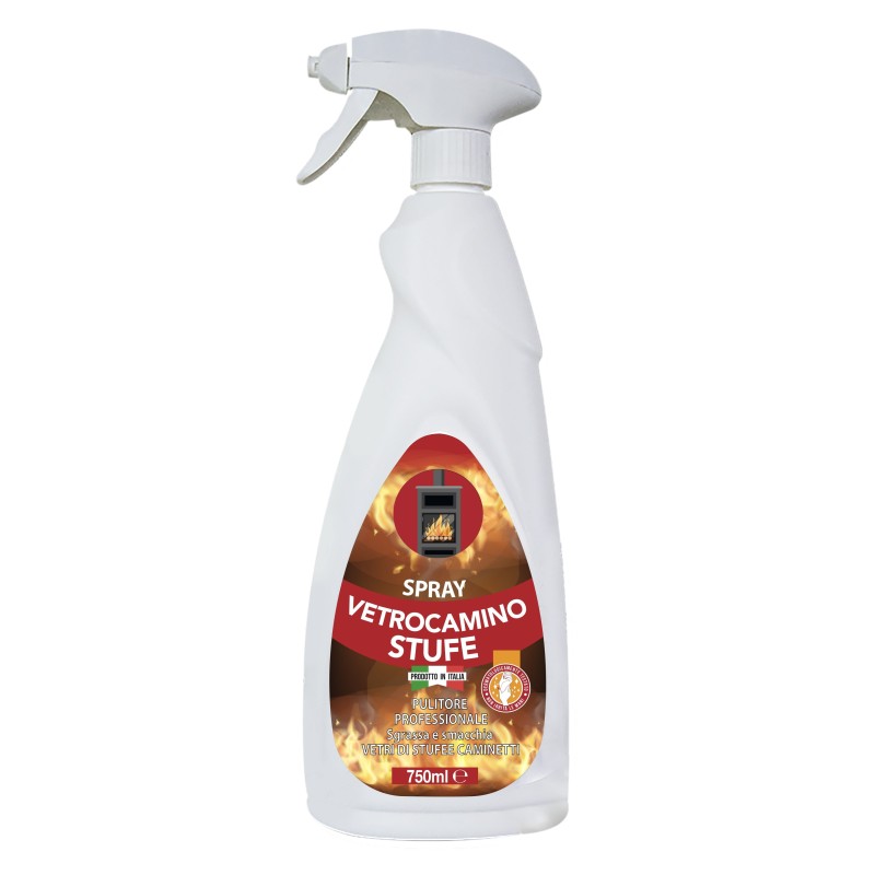 Spray nettoyant puissant pour vitres de poêles et de cheminées 750 ml Spray nettoyant puissant pour vitres de poêles et de cheminées 750 ml
