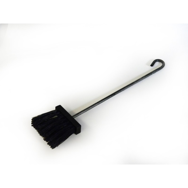 Balai en fer forgé avec poils en nylon - Pour poêle et cheminée Balai en fer forgé avec poils en nylon - Pour poêle et cheminée