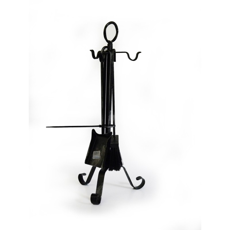 Porte-accessoires pour poêle avec anneau - Perche en fer Porte-accessoires pour poêle avec anneau - Perche en fer