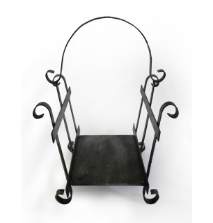 Porte-bûches en fer forgé pour cheminée - Sans boutons | BuyBath